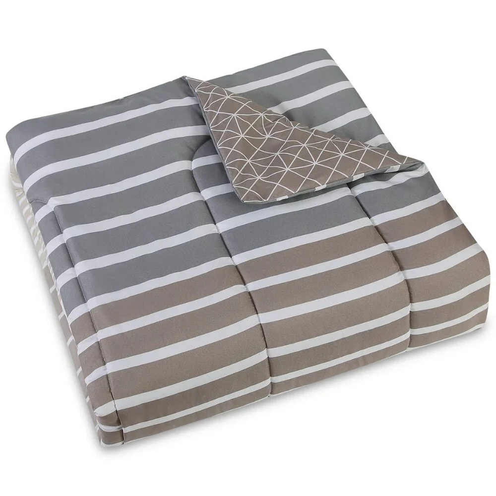 Sunham 3-Piece Reversible Comforter and Shams Bedding Set, Liam